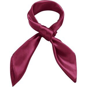 Women's Maroon Silk Feeling Scarf 23.6'' Square Satin Scarf Neck Head Bandana